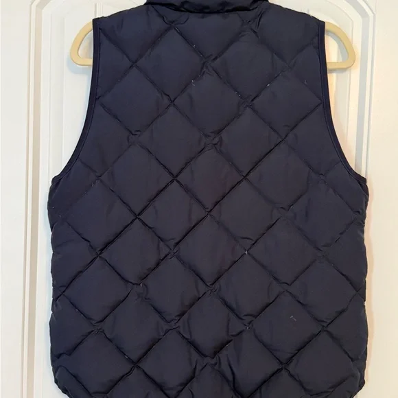 J. Crew Navy Quilted Vest with Gold Accents Size Large - Picture 3 of 5